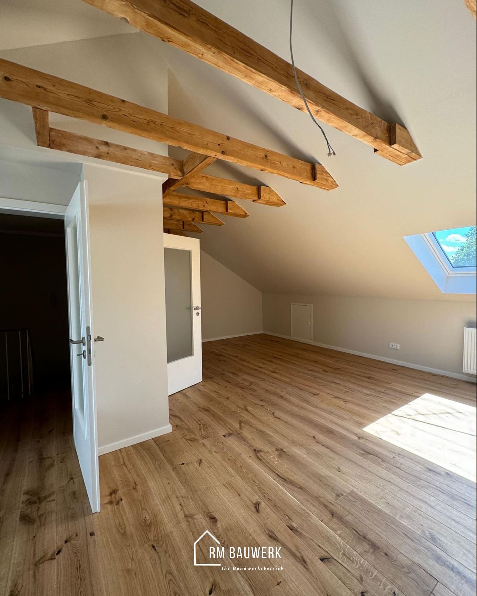 Dachausbau Holzbalken